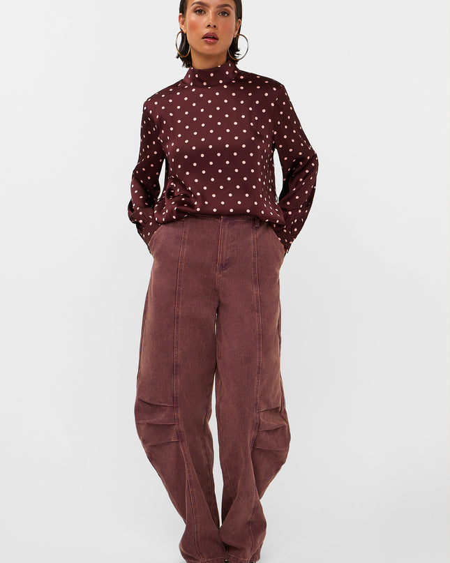 Studio Amaya Selya Bluse Bordeaux