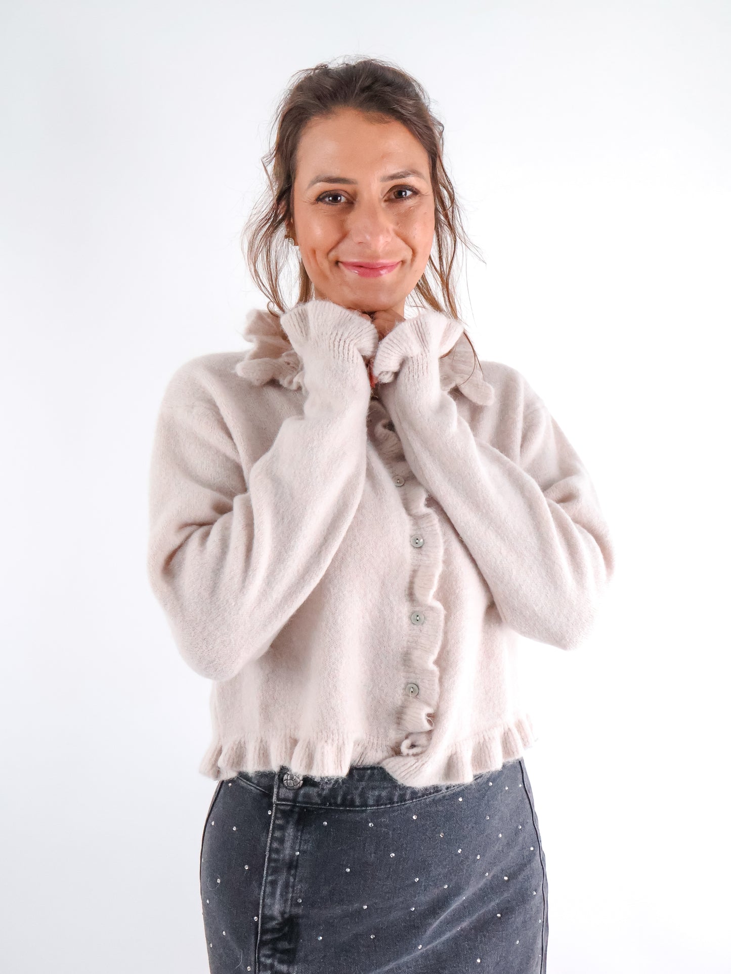 Alicia Strickjacke Stone