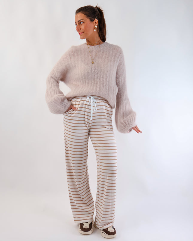 Caro Stoffhose Creme