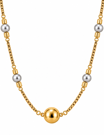 Golden Pearl Halskette