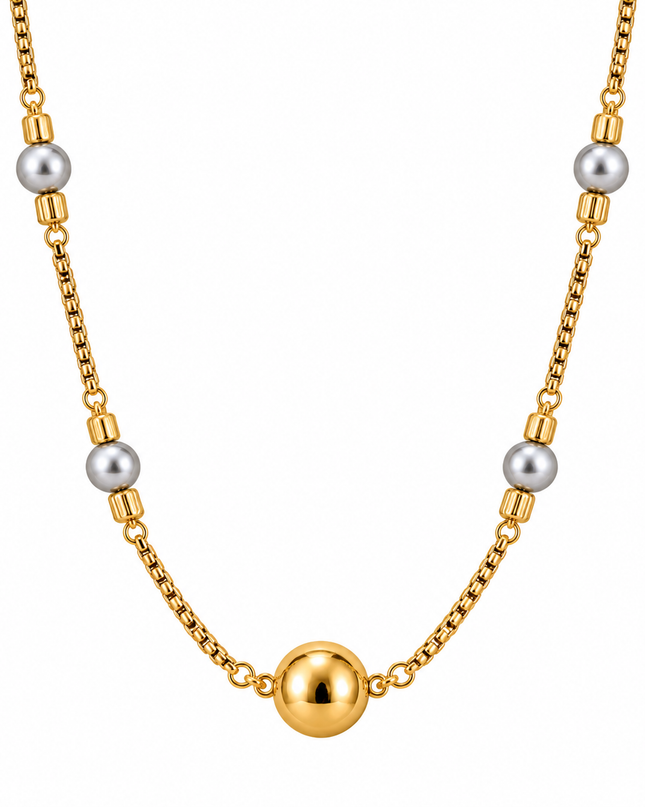 Golden Pearl Halskette