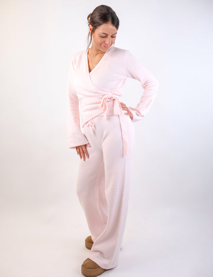 Soft Knot Cardigan Rosé