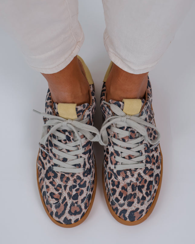DWRS Poona Leopard Sneaker Low - Butter