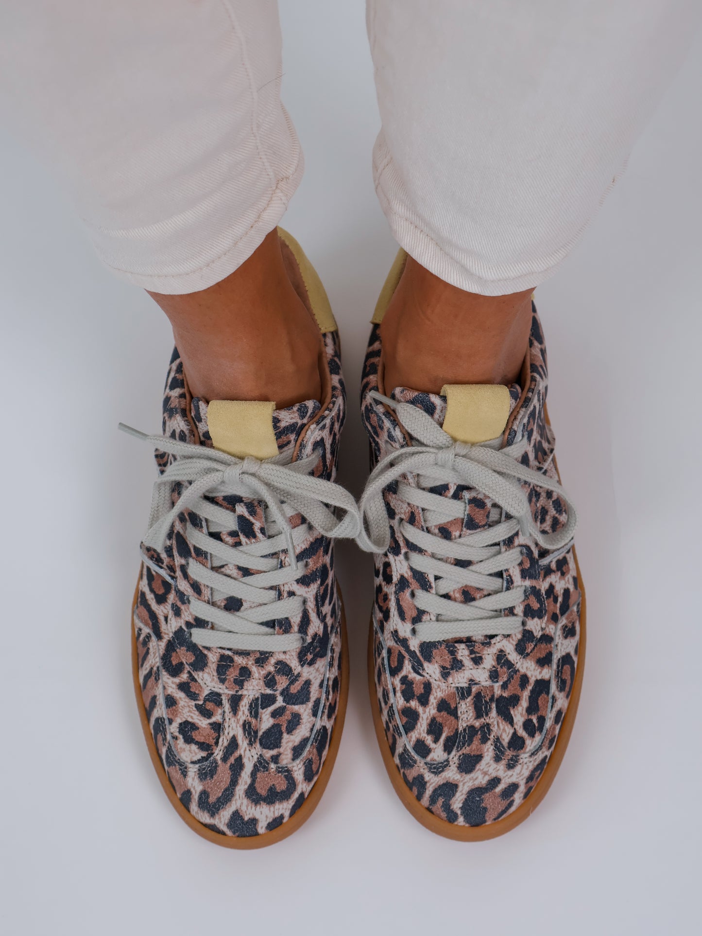 DWRS Poona Leopard Sneaker Low - Butter