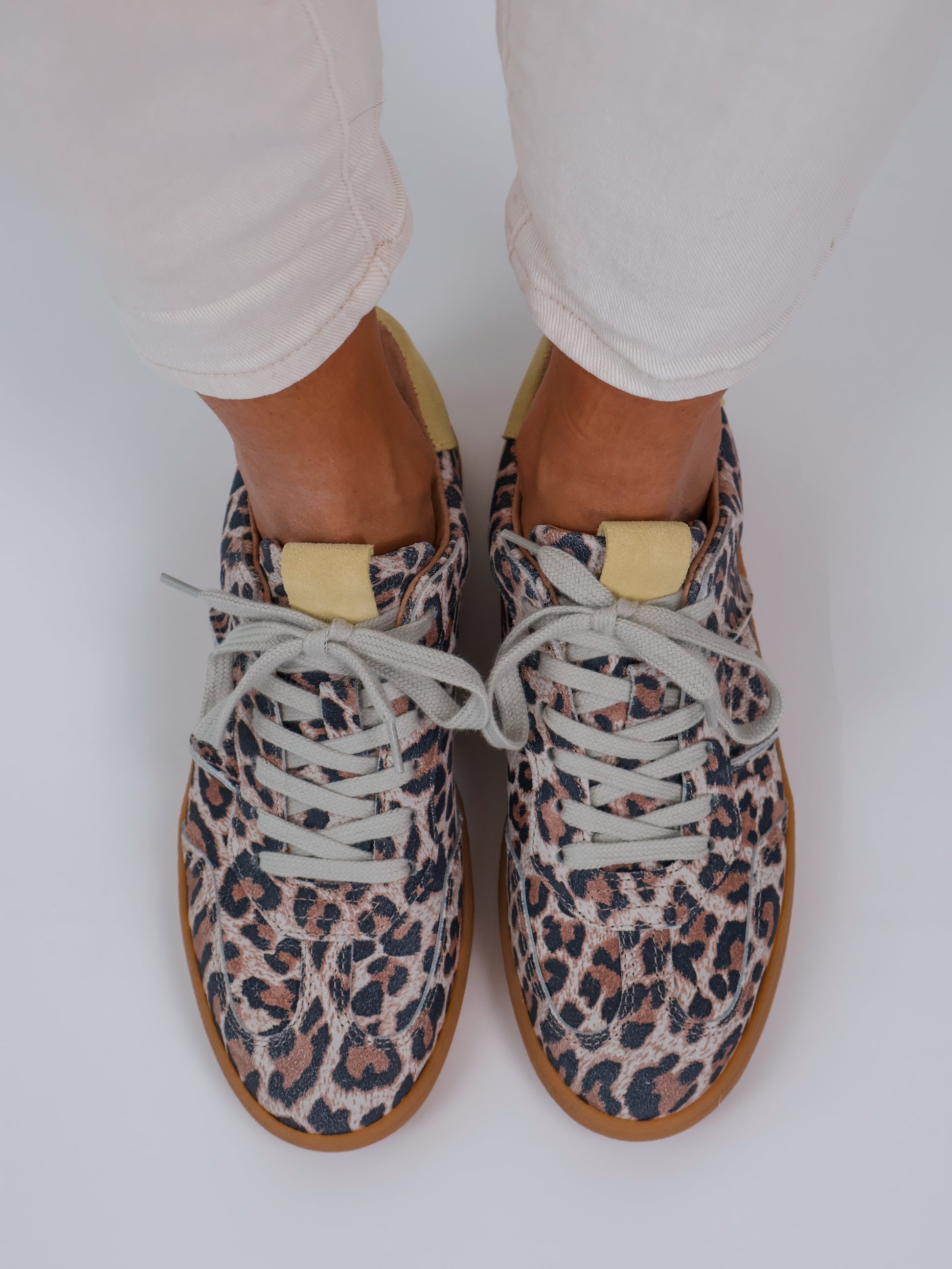 DWRS Poona Leopard Sneaker Low - Butter
