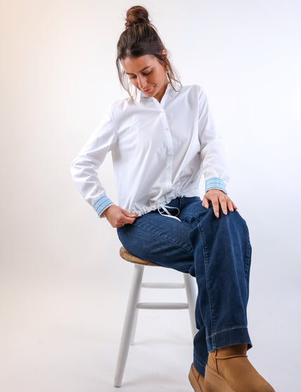 Smith&Soul Solid Blouse with Drawstring at Front