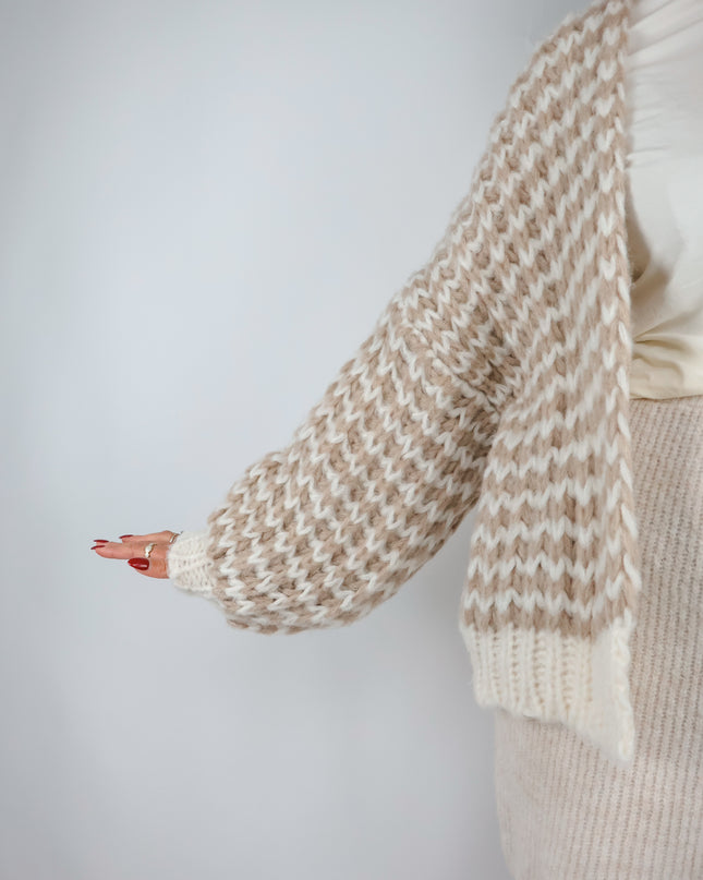 Strickjacke Malia – Beige Cream