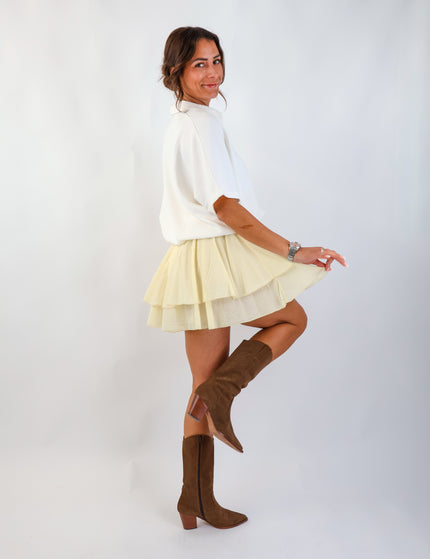 Flared Skirt Butter Yellow