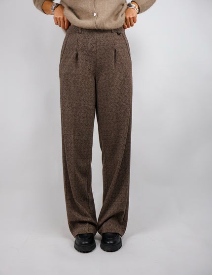 Smith&Soul Herringbone Interlock Pants Dark Choc