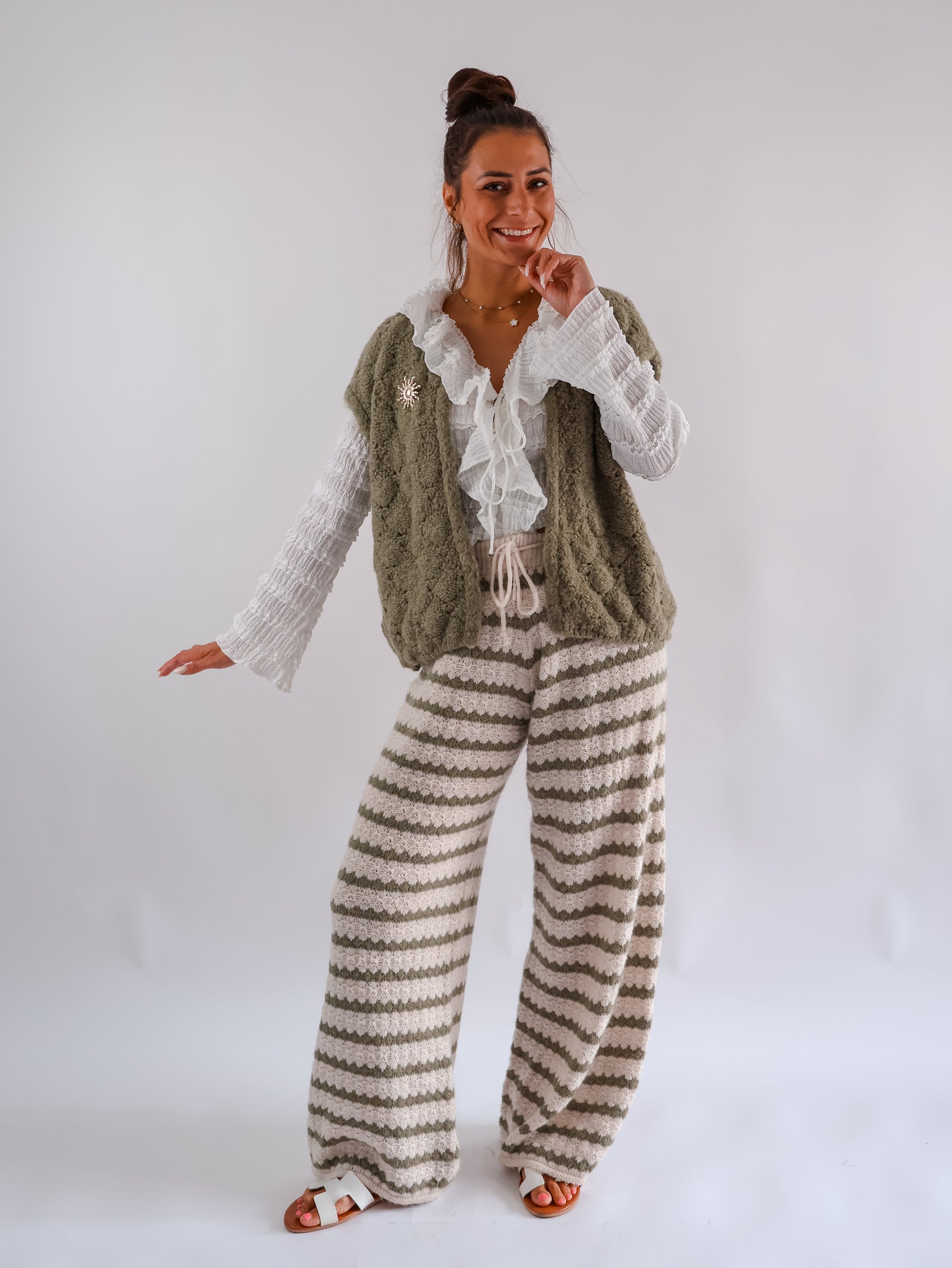 Sol Strickweste Olive
