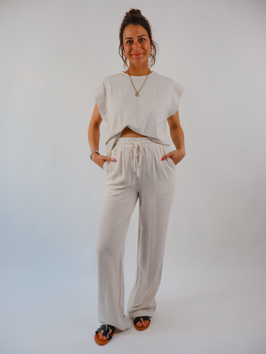 Baumwollshirt Beige