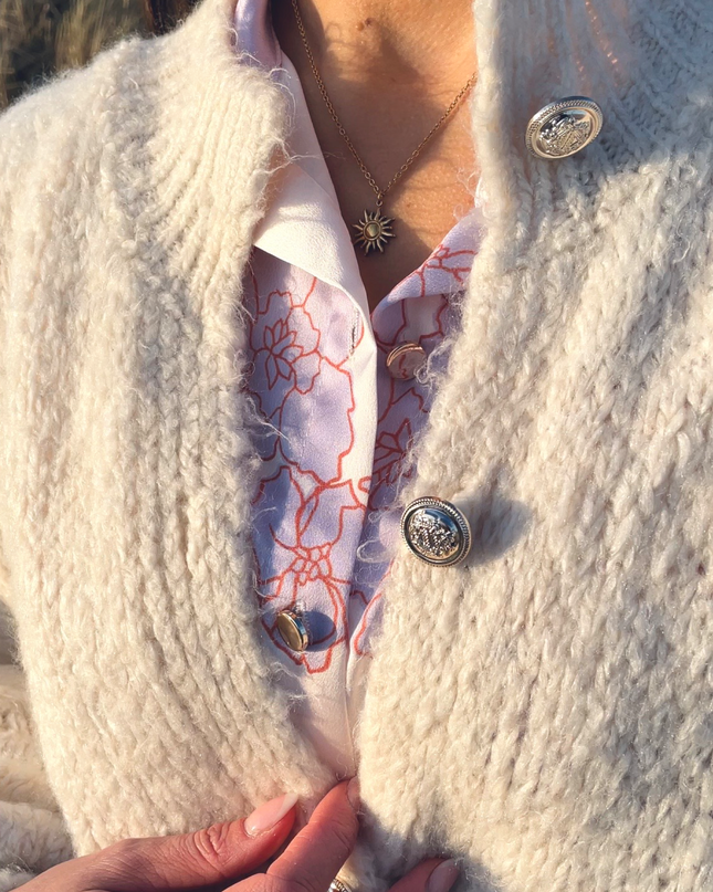 Oversize Cozy Cardigan Vanille 