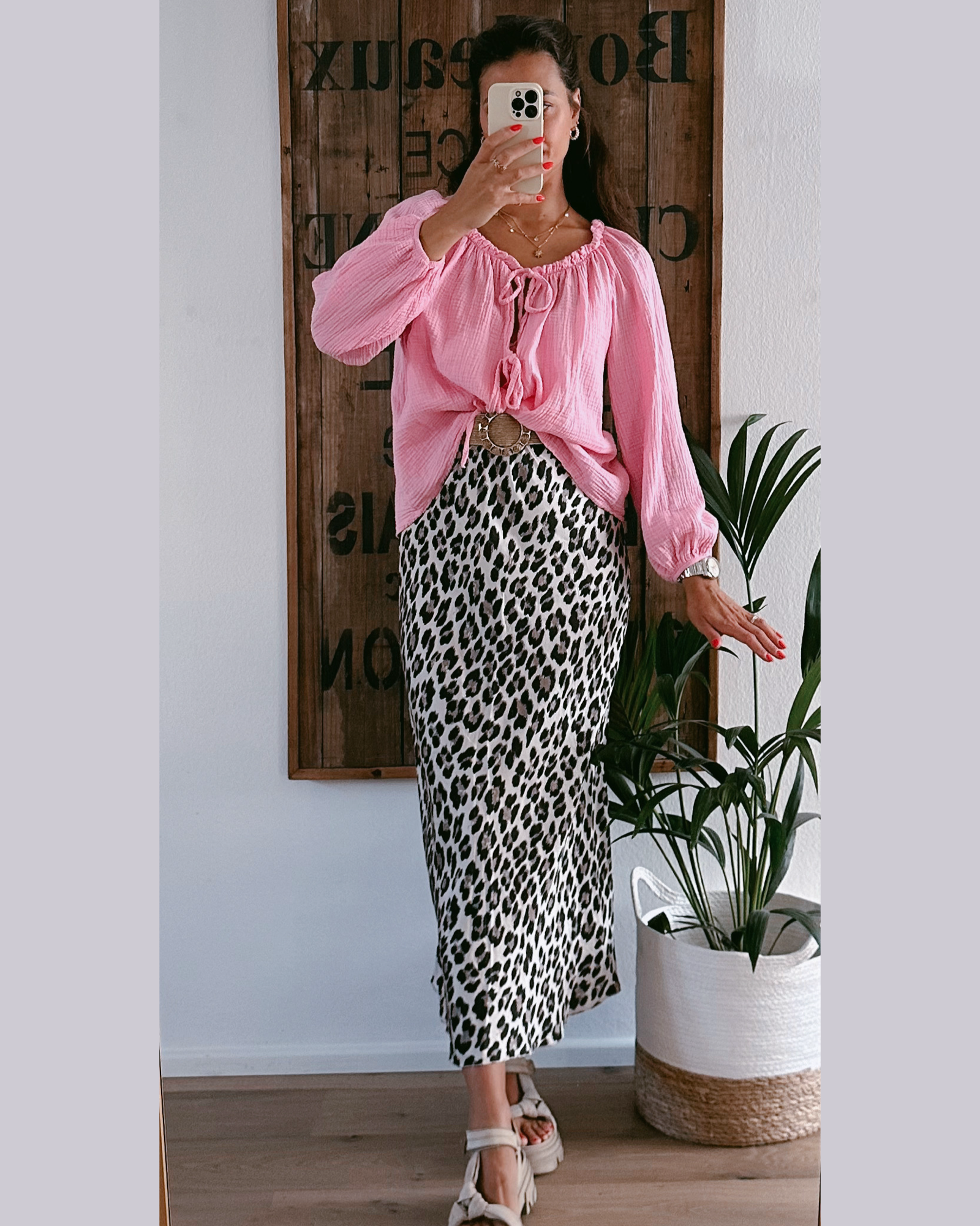 Isi Musselinbluse Rosé