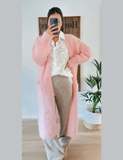 ★ Premium Fineline Strickmantel Rosé