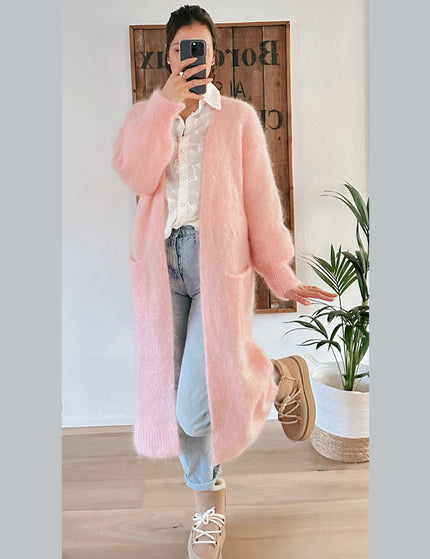 ★ Premium Fineline Strickmantel Rosé