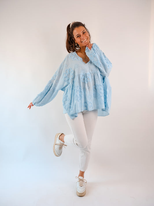 Camille Bluse Hellblau