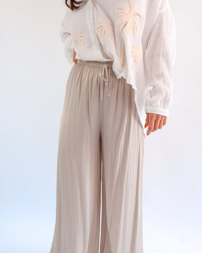 Seiden Hose Beige