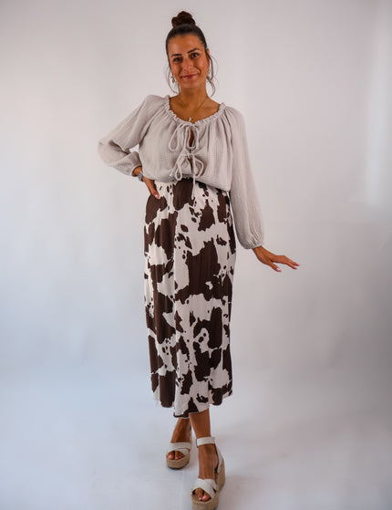 Isi Musselinbluse Taupe