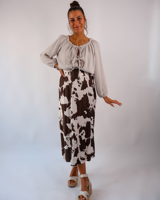 Isi Musselinbluse Taupe