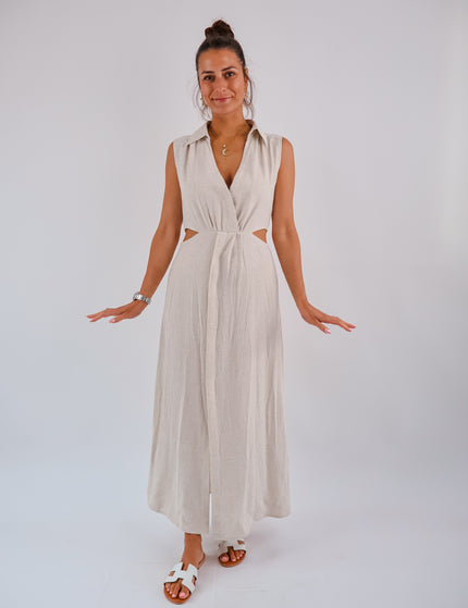 Lina Leinenkleid Cut Out