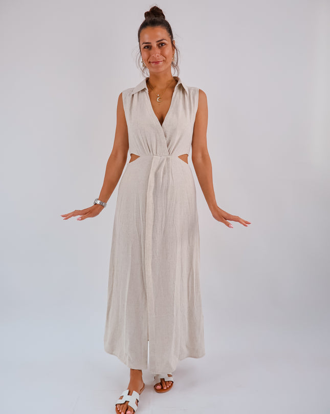 Lina Leinenkleid Cut Out
