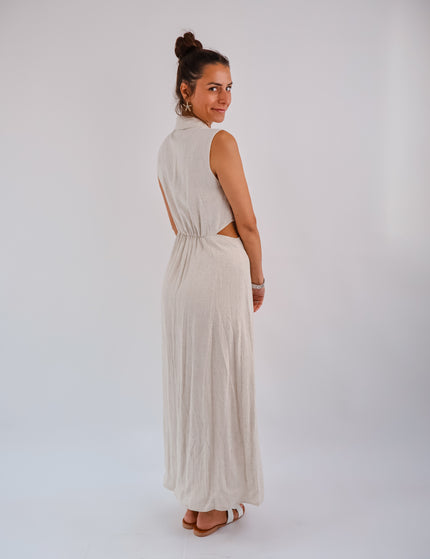 Lina Leinenkleid Cut Out