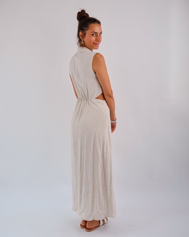Lina Leinenkleid Cut Out
