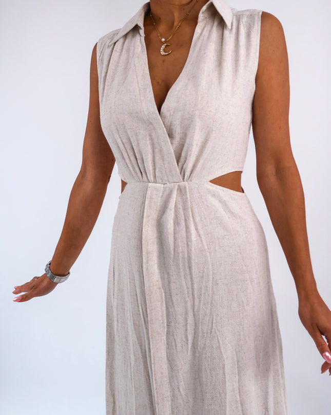 Lina Leinenkleid Cut Out
