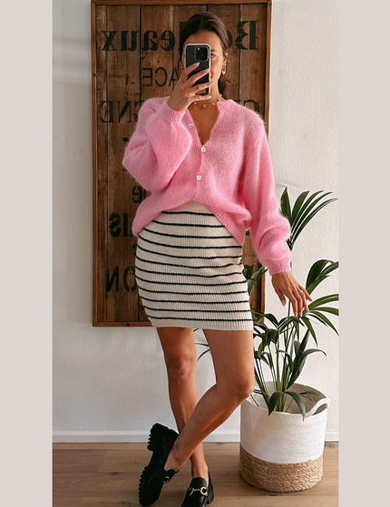 Premium Mohair Strickjacke Candy