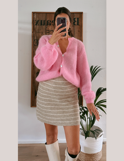 Premium Mohair Strickjacke Candy