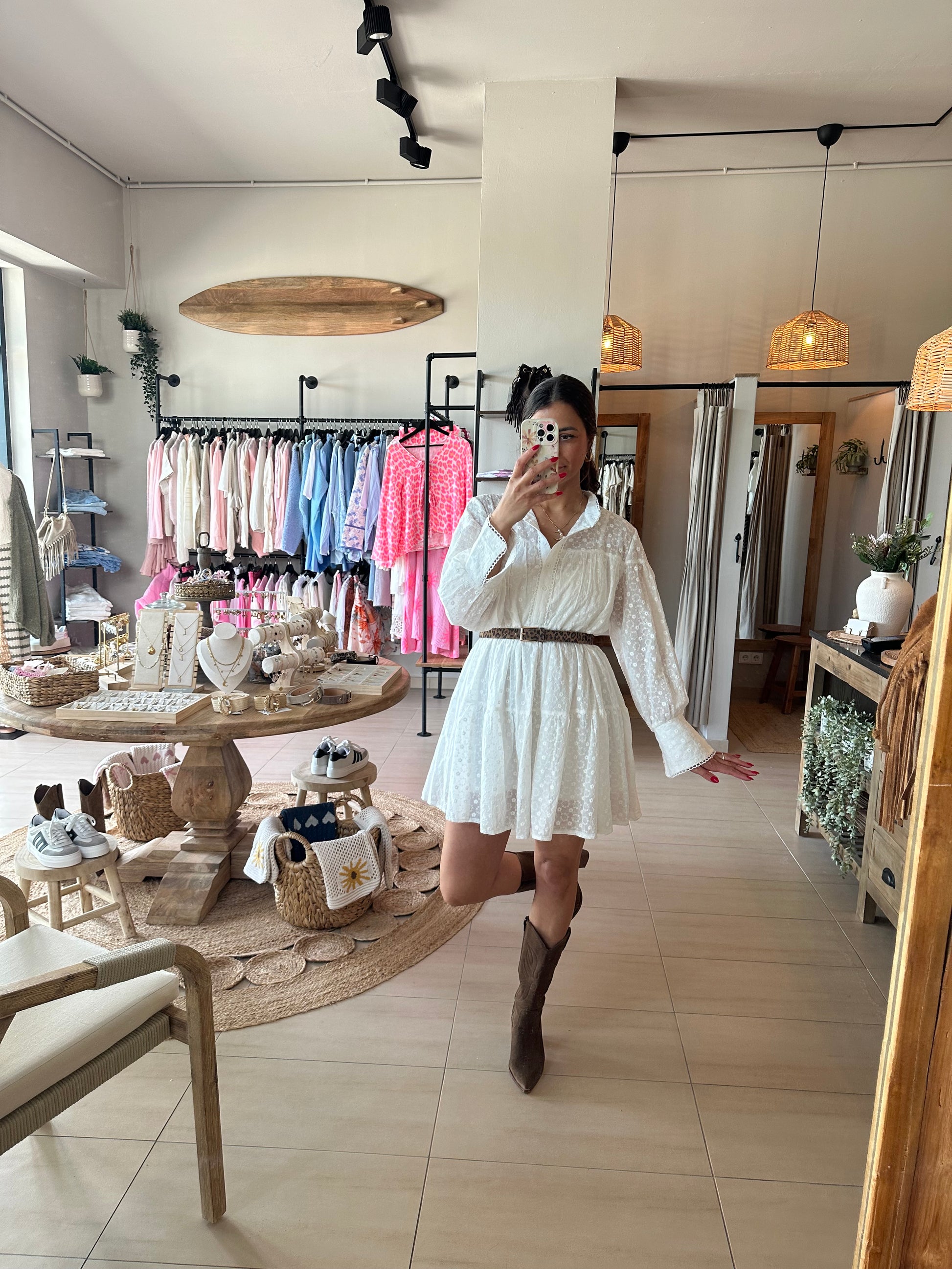 Boho Kleid Offwhite