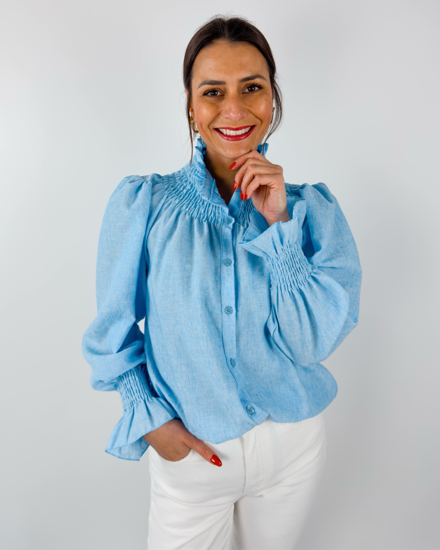 Aurora Bluse Hellblau