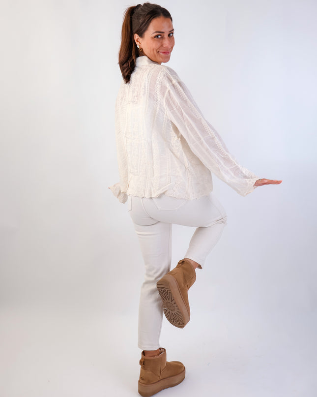 Cotton Bluse Creme