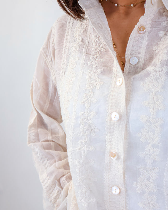Cotton Bluse Creme