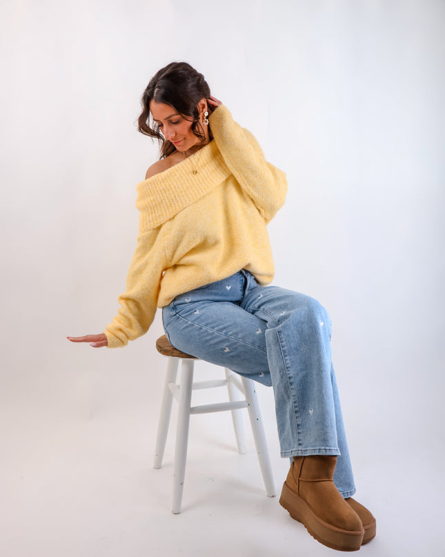 Offshoulder Pullover Citrus