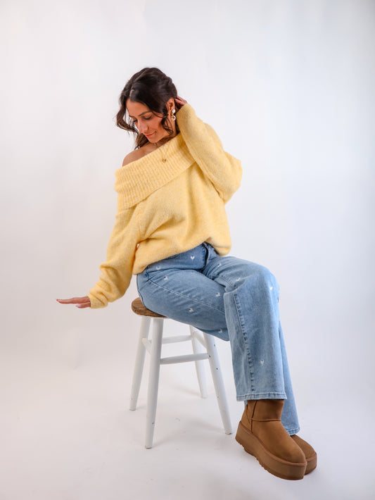 Offshoulder Pullover Citrus