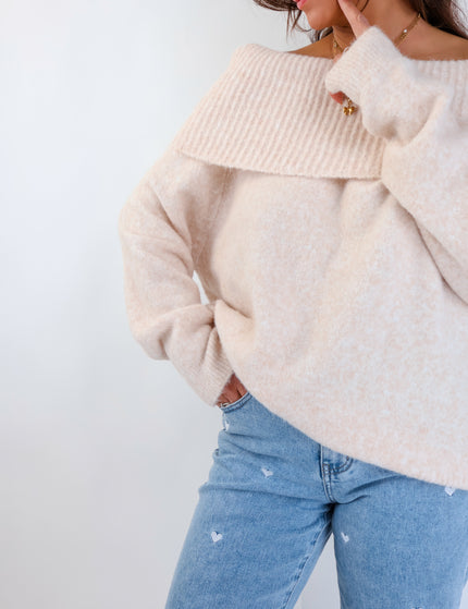 Offshoulder Pullover Creme