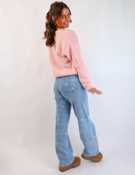 ★ Premium Alpaka Strickjacke Rosé