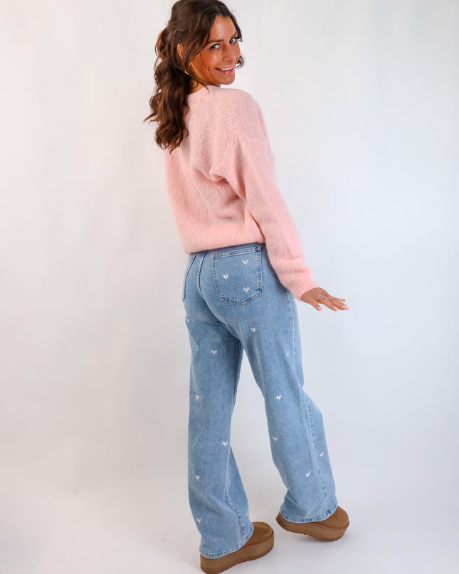 ★ Premium Alpaka Strickjacke Rosé