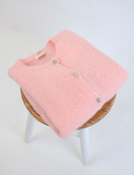★ Premium Alpaka Strickjacke Rosé