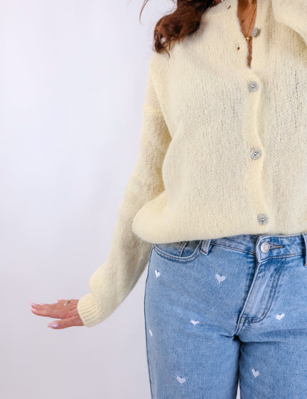★ Premium Alpaka Strickjacke Citrus