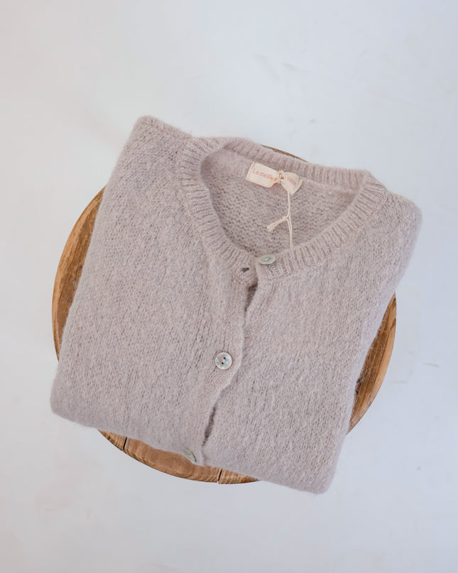 ★ Premium Alpaka Strickjacke Beige