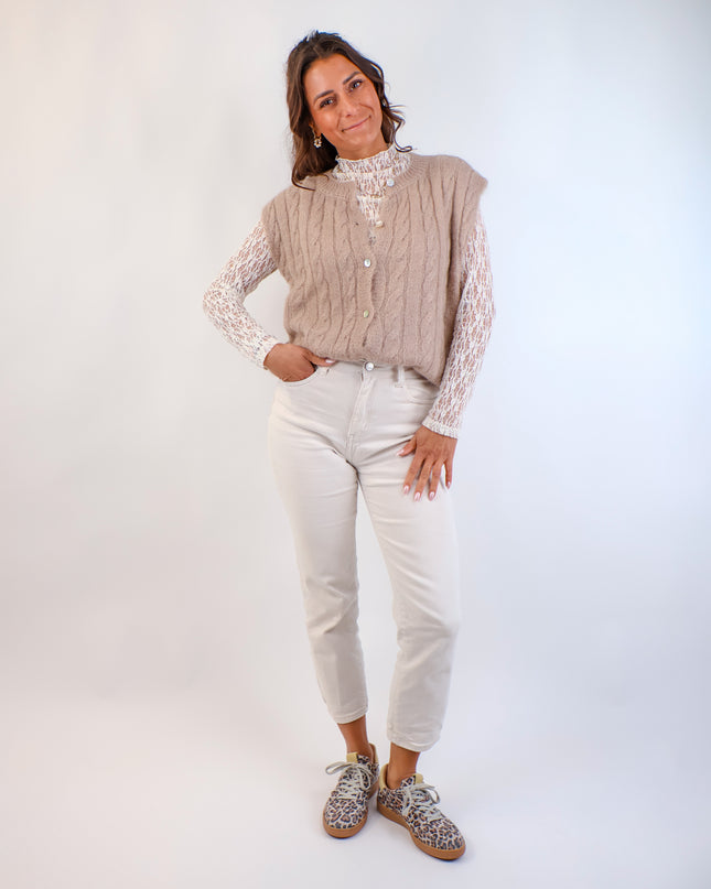 Antonella Strickweste Beige