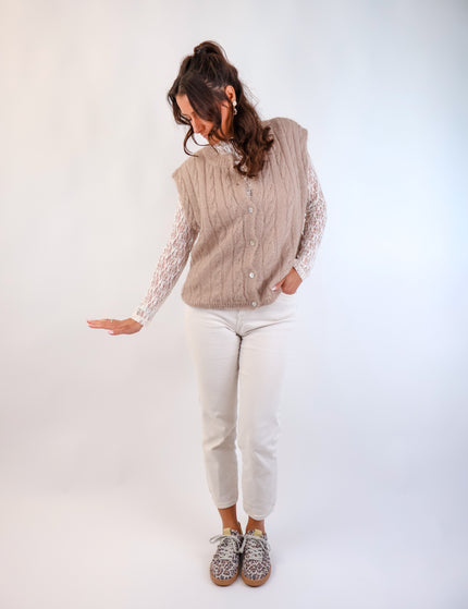 Antonella Strickweste Beige