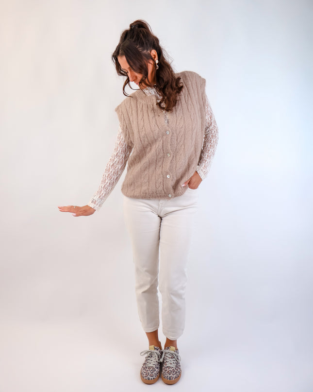 Antonella Strickweste Beige