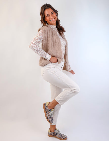 Antonella Strickweste Beige