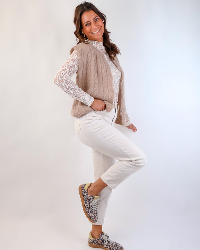 Antonella Strickweste Beige