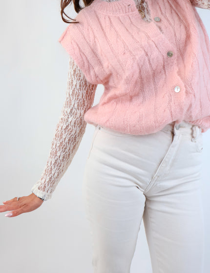 Antonella Strickweste Rosé