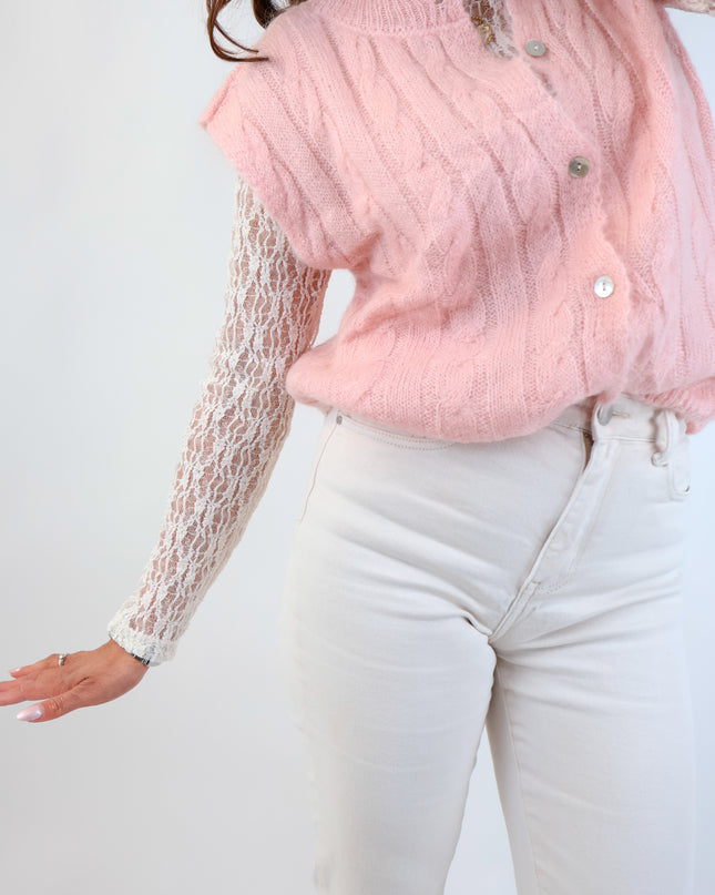 Antonella Strickweste Rosé