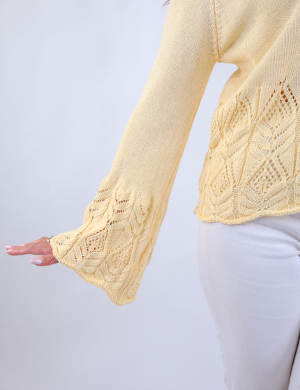 Soller Häckelpullover Butter Yellow